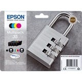 Epson Padlock Tinta multipack 4 colores 35 DURABrite Ultra Candado Rendimiento estándar, Negro, Cian, Magenta, Amarillo, Tinta a base de pigmentos, 16,1 ml, 9,1 ml, 1 pieza(s)