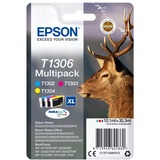 Epson Stag Multipack T1306 3 colores, Tinta Alto rendimiento (XL), Tinta a base de pigmentos, 10,1 ml, 1 pieza(s), Multipack