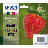 Epson Strawberry Multipack 4-colours 29 Claria Home Ink, Tinta Rendimiento estándar, 5,3 ml, 3,2 ml, 175 páginas, 1 pieza(s), Multipack