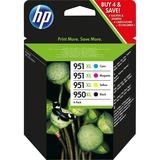 HP 950XL High Yield Black/951XL High Yield Cyan/Magenta/Yellow 4-pack Original Ink Cartridges cartucho de tinta 4 pieza(s) Alto rendimiento (XL) Negro, Cian, Magenta, Amarillo Alto rendimiento (XL), Tinta a base de pigmentos, Tinta a base de pigmentos, 2300 páginas, 4 pieza(s), Multipack