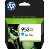 HP Cartucho de tinta Original 953XL de alto rendimiento cian Alto rendimiento (XL), Tinta a base de pigmentos, 20 ml, 1600 páginas, 1 pieza(s)