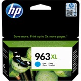 HP Cartucho de tinta Original 963XL cian de alta capacidad Alto rendimiento (XL), Tinta a base de pigmentos, 22,77 ml, 1600 páginas, 1 pieza(s)