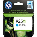 HP Cartucho de tinta original 935XL de alta capacidad cian Alto rendimiento (XL), Tinta a base de pigmentos, 9,5 ml, 825 páginas, 1 pieza(s)