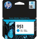 HP Cartucho de tinta original 951 cian Rendimiento estándar, Tinta a base de pigmentos, 8,5 ml, 700 páginas, 1 pieza(s)