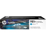HP Cartucho original PageWide 981Y cian de alto rendimiento, Tinta Extra (Súper) alto rendimiento, Tinta a base de pigmentos, 185 ml, 16000 páginas, 1 pieza(s)