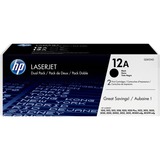 HP Pack de ahorro de 2 cartuchos de tóner original LaserJet 12A negro negro, 4000 páginas, Negro, 2 pieza(s), Minorista
