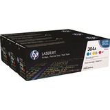 HP Pack de ahorro de 3 cartuchos de tóner original LaserJet 304A cian/magenta/amarillo 2800 páginas, Cian, Magenta, Amarillo, 3 pieza(s)