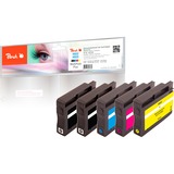 Peach 0F319884 cartucho de tinta 5 pieza(s) Negro, Cian, Magenta, Amarillo Tinta a base de pigmentos, Tinta a base de pigmentos, 16 ml, 8,5 ml, 5 pieza(s), Multipack