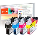 Peach 320478 cartucho de tinta 4 pieza(s) Compatible Negro, Cian, Magenta, Amarillo 11 ml, 6 ml, 400 páginas, 400 páginas, 4 pieza(s), Multipack