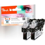 Peach 320481 cartucho de tinta 2 pieza(s) Compatible Alto rendimiento (XL) Negro Alto rendimiento (XL), Tinta a base de pigmentos, 11 ml, 500 páginas, 2 pieza(s), Pack de 2