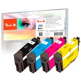 Peach PI200-551 cartucho de tinta 4 pieza(s) Compatible Rendimiento estándar Negro, Cian, Magenta, Amarillo Rendimiento estándar, 6,8 ml, 4,9 ml, 385 páginas, 4 pieza(s), Multipack