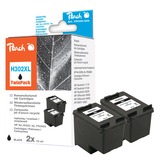 Peach PI300-655 cartucho de tinta 2 pieza(s) Compatible Negro Tinta a base de pigmentos, 15 ml, 335 páginas, 2 pieza(s), Multipack