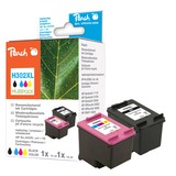 Peach PI300-659 PagePack Negro, Cian, Magenta, Tinta Tinta a base de pigmentos, Tinta a base de colorante, 15 ml, 14 ml, 490 páginas, Multipack