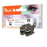 Peach PI500-142 cartucho de tinta 2 pieza(s) Compatible Rendimiento estándar Negro Rendimiento estándar, 15 ml, 725 páginas, 2 pieza(s), Multipack