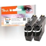Peach PI500-220 cartucho de tinta 2 pieza(s) Compatible Rendimiento estándar Negro Rendimiento estándar, 13 ml, 550 páginas, 2 pieza(s), Pack de 2