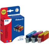 Pelikan P28 CMY cartucho de tinta 3 pieza(s) Cian, Magenta, Amarillo Tinta a base de pigmentos, Cian, Magenta, Amarillo, Multipack, Canon PIXMA iP7250, iP8750, iX6850, MG5450, MG5550, MG5650, MG6350, MG6450, MG6650, MG7150,..., 3 pieza(s), 12 ml