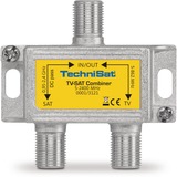 TechniSat TV-SAT Divisor de señal para cable coaxial Plata, Amarillo, Distribuidor plateado, Divisor de señal para cable coaxial, 75 Ω, 5 - 2400 MHz, Plata, Amarillo, Hembra, 200 g