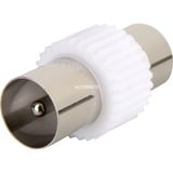 goobay 11535 cambiador de género para cable IEC Blanco, Adaptador IEC, IEC, Blanco