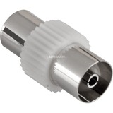 goobay 11536 cambiador de género para cable IEC Acero inoxidable, Blanco, Adaptador IEC, IEC, Acero inoxidable, Blanco