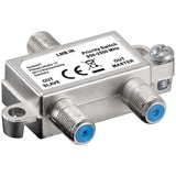 goobay 51445 cable divisor y combinador Divisor de señal para cable coaxial Plata, Interruptor/Conmutador Divisor de señal para cable coaxial, 950 - 2400 MHz, Plata, Metal, Hembra/Hembra, 49,8 mm