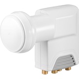 goobay SAT Universal Quattro 0.1dB convertidor low noise block (lnb) 10,6 - 12,75 GHz Blanco blanco/Gris, F, 200 mA, 4 cm, 61 mm, 133,9 mm, 131,1 mm