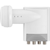 goobay SAT Universal Quattro 0.1dB convertidor low noise block (lnb) 10,6 - 12,75 GHz Blanco blanco/Gris, F, 200 mA, 4 cm, 61 mm, 133,9 mm, 131,1 mm