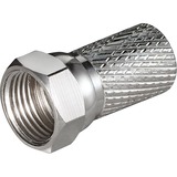 goobay WEF 7 C 20mm Cu BIG NUT conector Plata, Cable plateado, Plata, 0,20 m