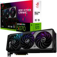 ASUS ROG -STRIX-RTX5070-O12G-GAMING NVIDIA GeForce RTX 5070 12 GB GDDR7, Tarjeta gráfica GeForce RTX 5070, 12 GB, GDDR7, 192 bit, 7680 x 4320 Pixeles, PCI Express 5.0