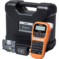 Brother PTE110VPYP1 impresora de etiquetas 180 x 180 DPI 20 mm/s TZe QWERTY, Rotulador naranja/Negro, QWERTY, TZe, 180 x 180 DPI, 20 mm/s, Negro, Naranja