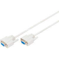 Digitus Cable de conexión para transferencia de datos serial, D-Sub9 (hembra) > D-Sub9 (hembra) beige