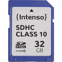 Intenso 32GB SDHC Clase 10, Tarjeta de memoria 32 GB, SDHC, Clase 10, 25 MB/s, Resistente a golpes, Resistente a la temperatura, A prueba de rayos X, Negro