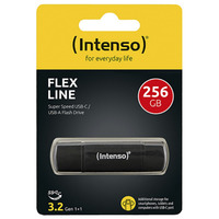 Intenso Flex Line 256 GB, Lápiz USB negro