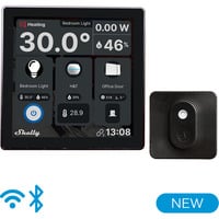 Shelly Wall Display + Shelly BLU H&T, Panel de control negro