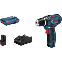 Bosch GSR 10,8-2-LI Professional 950 g Negro, Azul, Taladro/destornillador azul/Negro, 8-2-LI Professional, Taladro de pistola, Negro, Azul, 1 cm, 1,9 cm, 1 cm, 1 mm