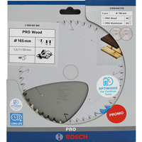 Bosch PRO hoja de sierra circular inalámbrica para madera/aluminio 165 mm, paquete doble 