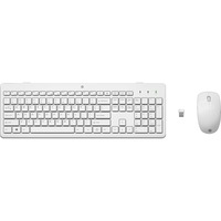 HP Combo de teclado y ratón inalámbricos 230, Juego de escritorio blanco, Completo (100%), RF inalámbrico, Interruptor de membrana, Blanco, Ratón incluido