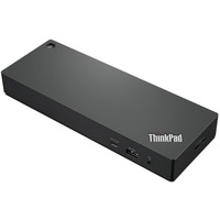 Lenovo ThinkPad Universal Thunderbolt 4 Alámbrico Negro, Estación de acoplamiento negro/Rojo, Alámbrico, Thunderbolt 4, 3,5 mm, Negro, cULus, FCC, ICES, NOM, CC