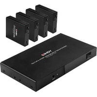 Lindy Splitter Extensor HDMI 4K60 de 4 Puertos, Splitter HDMI negro
