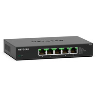 Netgear MS305-100EUS switch No administrado 2.5G Ethernet (100/1000/2500) Negro, Interruptor/Conmutador No administrado, 2.5G Ethernet (100/1000/2500), Bidireccional completo (Full duplex), Montaje de pared