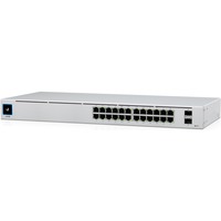 Ubiquiti UniFi 24-Port PoE Gestionado L2/L3 Gigabit Ethernet (10/100/1000) Energía sobre Ethernet (PoE) 1U Plata, Interruptor/Conmutador Gestionado, L2/L3, Gigabit Ethernet (10/100/1000), Energía sobre Ethernet (PoE), Montaje en rack, 1U