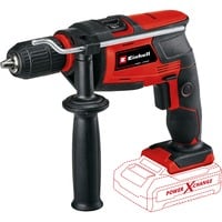 EINHELL Taladro percutor a batería Power X-Change TE-ID 18 Li - Solo, 18Volt, Taladradora de impacto rojo/Negro