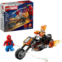 LEGO Marvel Super Heroes Spider-Man vs. Ghost Rider en su motocicleta, Juegos de construcción 