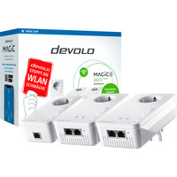 devolo MAGIC 2 WiFi next Multiroom Kit 2400 Mbit/s Ethernet Blanco 3 pieza(s), PowerLAN 2400 Mbit/s, IEEE 802.2x, IEEE 802.3ab, IEEE 802.3az, IEEE 802.3u, Gigabit Ethernet, 10,100,1000 Mbit/s, Wi-Fi 5 (802.11ac), 802.11a, 802.11b, 802.11g, Wi-Fi 4 (802.11n), Wi-Fi 5 (802.11ac)