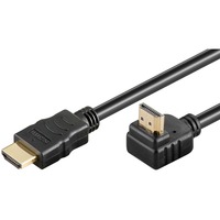 goobay Cable HDMI de alta velocidad 90° con Ethernet negro