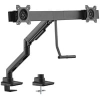 goobay Soporte doble para monitor Office, Soporte de monitor negro