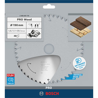 Bosch 2 608 837 710 hoja de sierra circular 19 cm 1 pieza(s) Madera, 19 cm, 3 cm, 1,1 mm, 7900 RPM, 1,6 mm