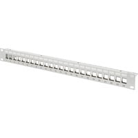 Digitus Panel de parcheo modular, 24 puertos, sin equipar, montaje en rack, Patch Panel gris