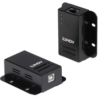 Lindy Extensor USB 2.0 Cat.6 negro