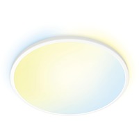 WiZ Superslim techo 22 W, Luz de LED blanco, Luz de techo inteligente, Blanco, Wi-Fi/Bluetooth, LED, Bombilla(s) no reemplazable(s), 2700 K