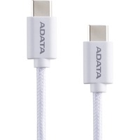 ADATA CACC-100PN-WH cable USB USB 2.0 1 m USB C 100 W Blanco blanco, 1 m, USB C, USB C, USB 2.0, Blanco